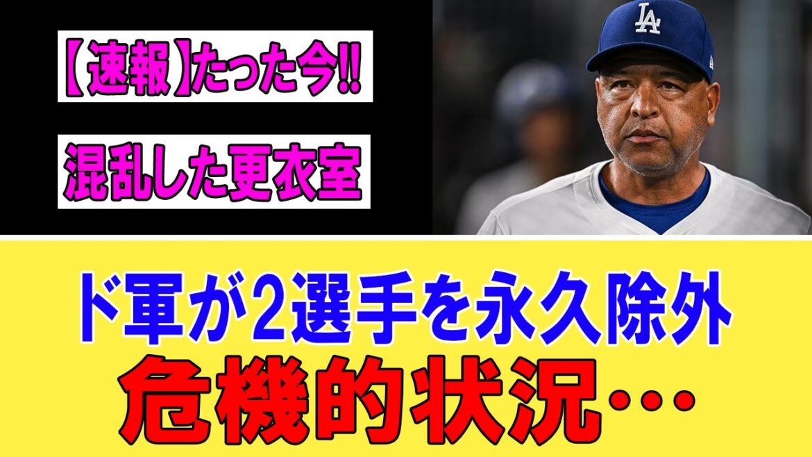 【衝撃】大谷翔平のバットが味方に破壊された…ド軍更衣室が崩壊しロバーツ監督が2選手を永久追放