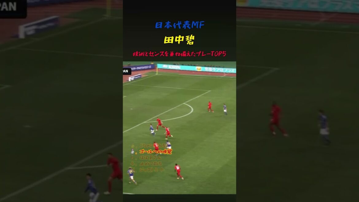 日本代表MF田中碧のサッカーセンスが光るプレー5選 #サッカー #ワールドカップ