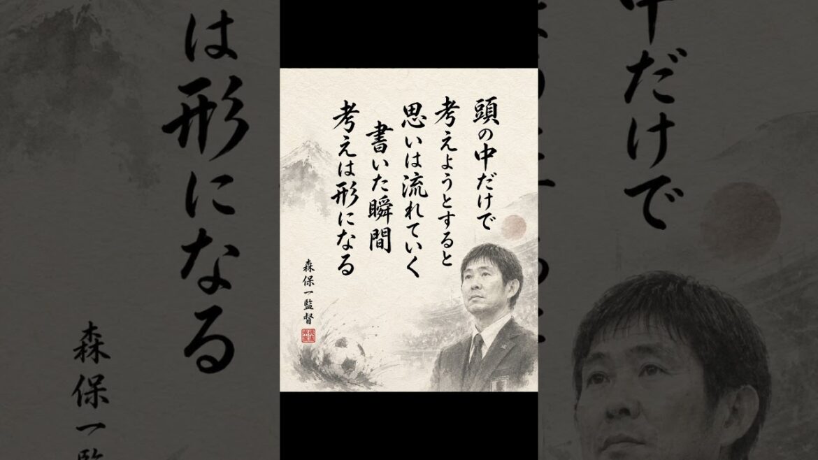 サッカー日本代表監督森保一ノートに学ぶ思考術書くことで迷いは決断に変わる#森保一#森保ノート#スポーツ心理学#メンタルトレーニング#サッカー日本代表