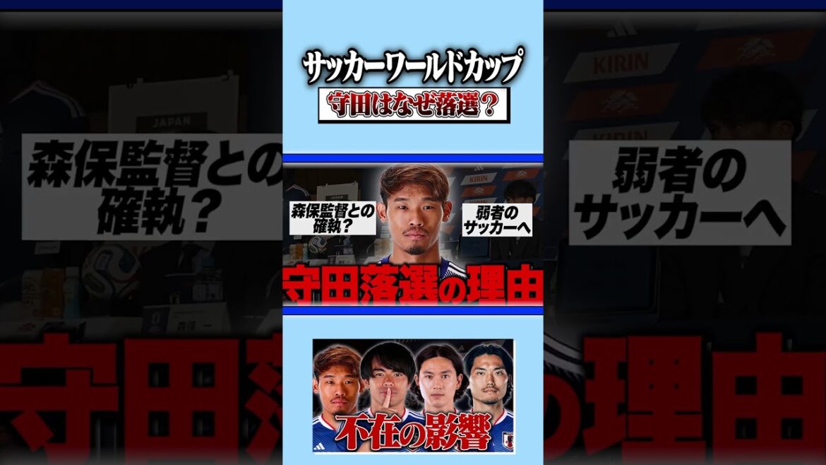 【W杯】サッカー日本代表、守田英正の落選の理由 #サッカー #サッカー日本代表#ワールドカップ