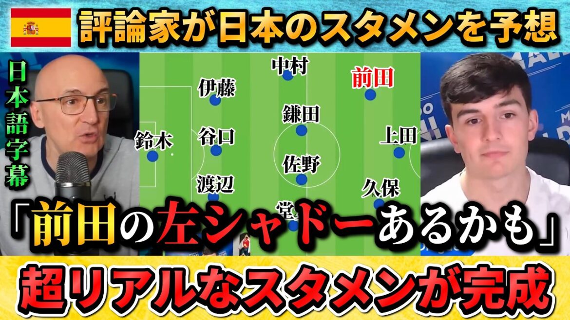 [翻訳-動画] 海外の評論家による日本代表予想スタメン"長友の息子じゃなくてインテル長友？" #サッカー #サッカー日本代表 #ワールドカップ