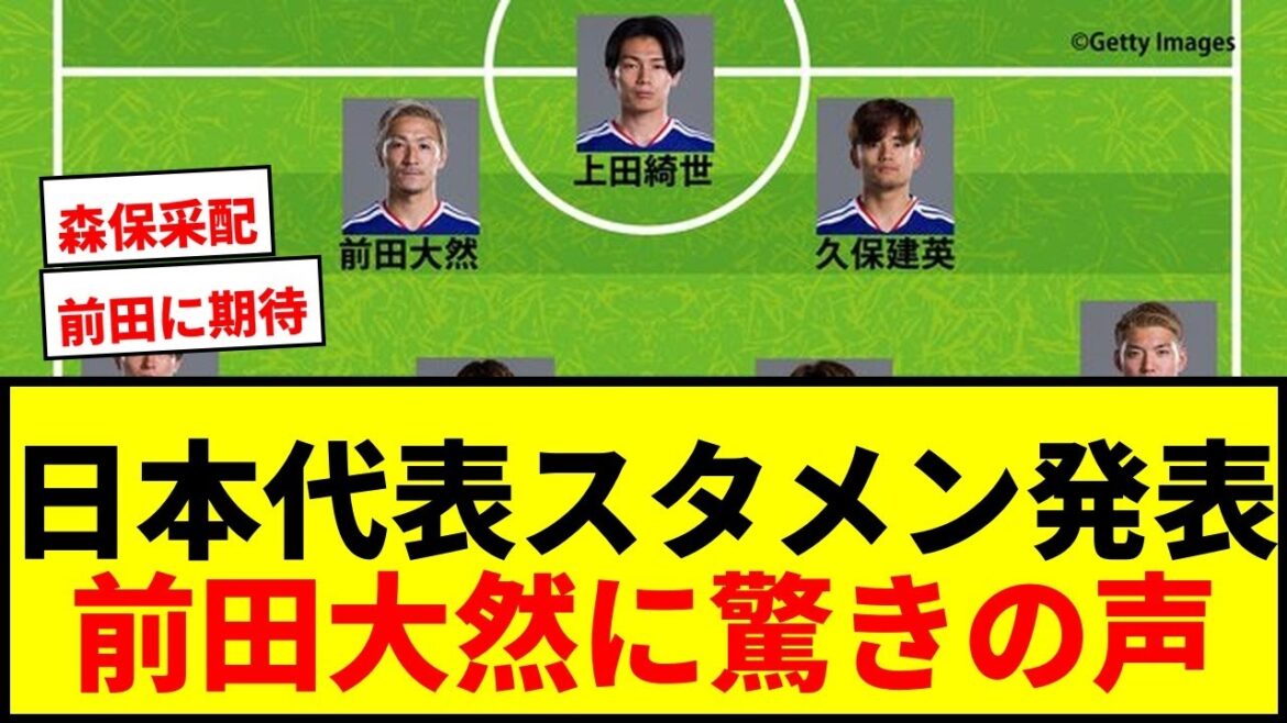 【速報】日本代表W杯オランダ戦スタメン発表!左シャドー前田大然に驚き、ゲームキャプテンは堂安律! 【速報】日本代表W杯オランダ戦スタメン発表!左シャドー前田大然に驚き、ゲームキャプテンは堂安律!