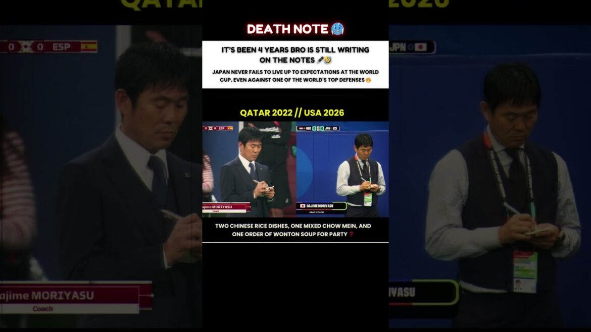 It’s Been 4 Years and Japan’s Coach Is Still Writing in the Death Note 😭⚽ It's Been 4 Years and Japan's Coach Is Still Writing in the Death Note 😭⚽