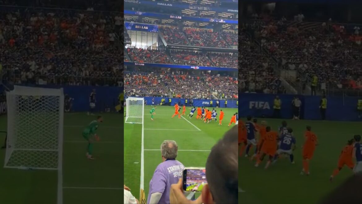 サッカー日本代表　小川航基と鎌田大地のヘディング横から視点現地映像　オランダに価値ある引き分け北中米ワールドカップ　#ワールドカップ　#worldcup #shorts