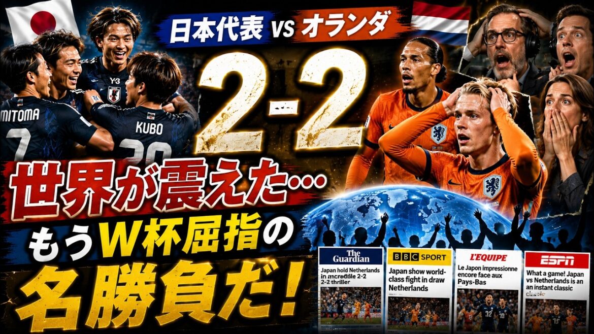 【世界騒然】日本代表vsオランダ2 2激闘の衝撃…「もうW杯屈指の名勝負」世界中が震えた各国のリアルな反応とは? 【世界騒然】日本代表vsオランダ2 2激闘の衝撃…「もうW杯屈指の名勝負」世界中が震えた各国のリアルな反応とは?