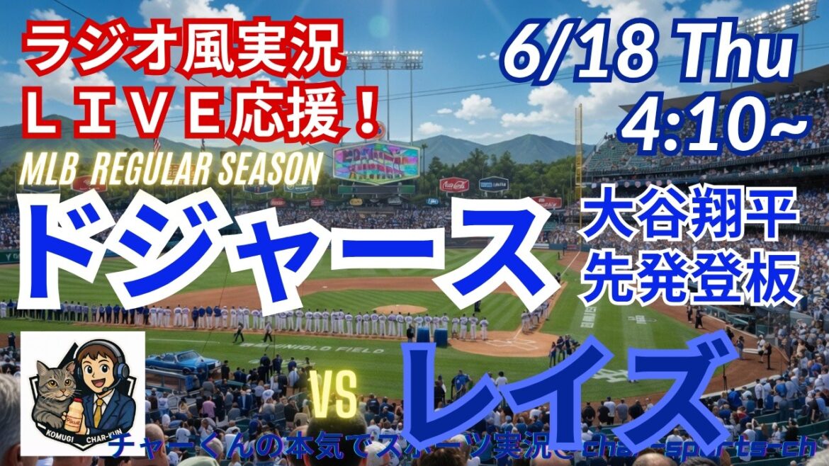 【大谷先発!同時視聴ライブ応援】MLBドジャースVSレイズをラジオ風に実況ライブ応援! #大谷ホームラン #大谷翔平 #ドジャース #MLBLIVE #MLBライブ #野球 #mlb #二刀流