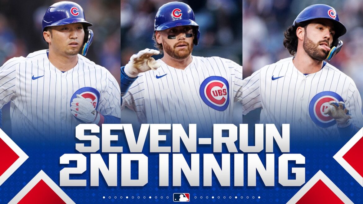 Cubs score SEVEN RUNS in the bottom of the 2nd inning! 🐻🔥 (Ft. Swanson, Suzuki, more!)