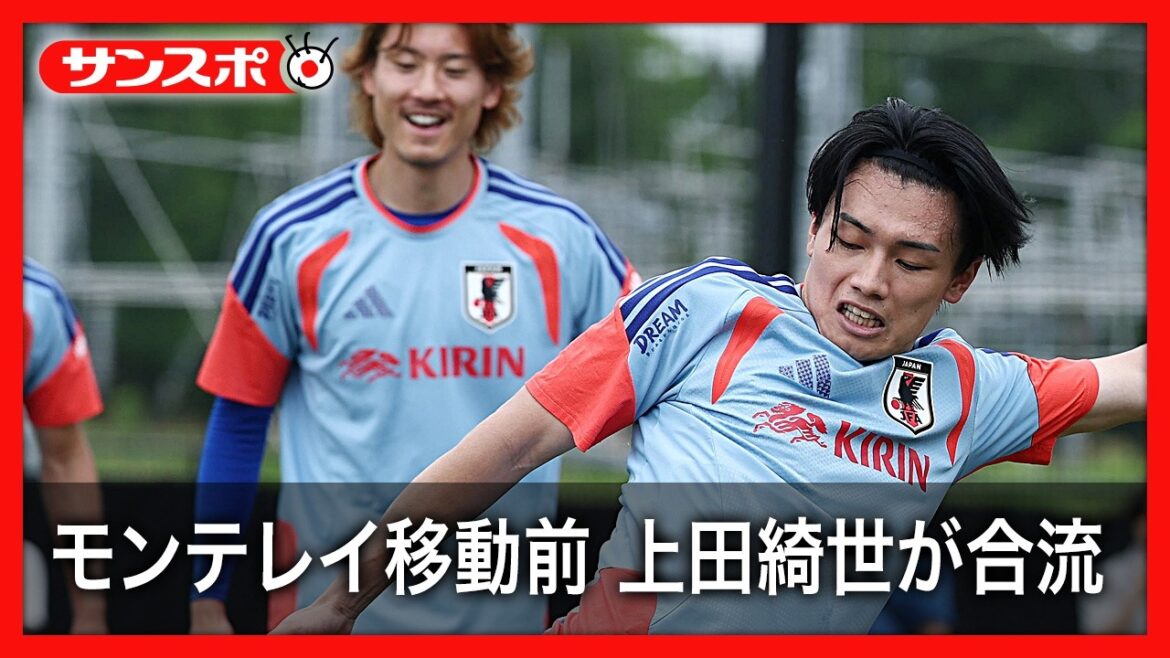 【日本代表】FW上田綺世、チュニジア戦へ練習合流　鎌田、前田らがテックボール楽しむ