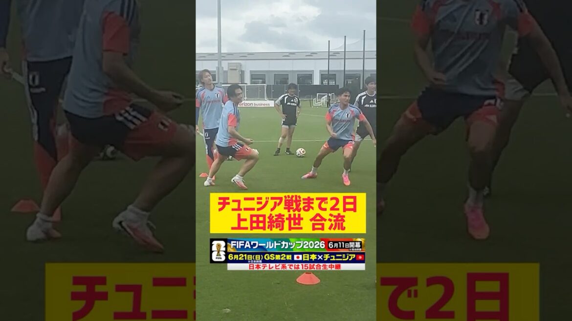【チュニジア戦2日前】#上田綺世が前日別メニューから全体練習合流 #サッカー日本代表 #FIFAワールドカップ2026 #shorts 【チュニジア戦2日前】#上田綺世が前日別メニューから全体練習合流 #サッカー日本代表 #FIFAワールドカップ2026 #shorts