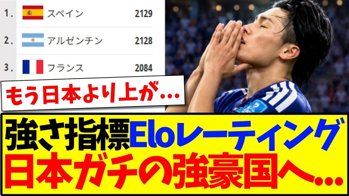 【強豪】強さ指標Eloレーティング、日本代表の最新順位がこちらになります!!! 【強豪】強さ指標Eloレーティング、日本代表の最新順位がこちらになります!!!