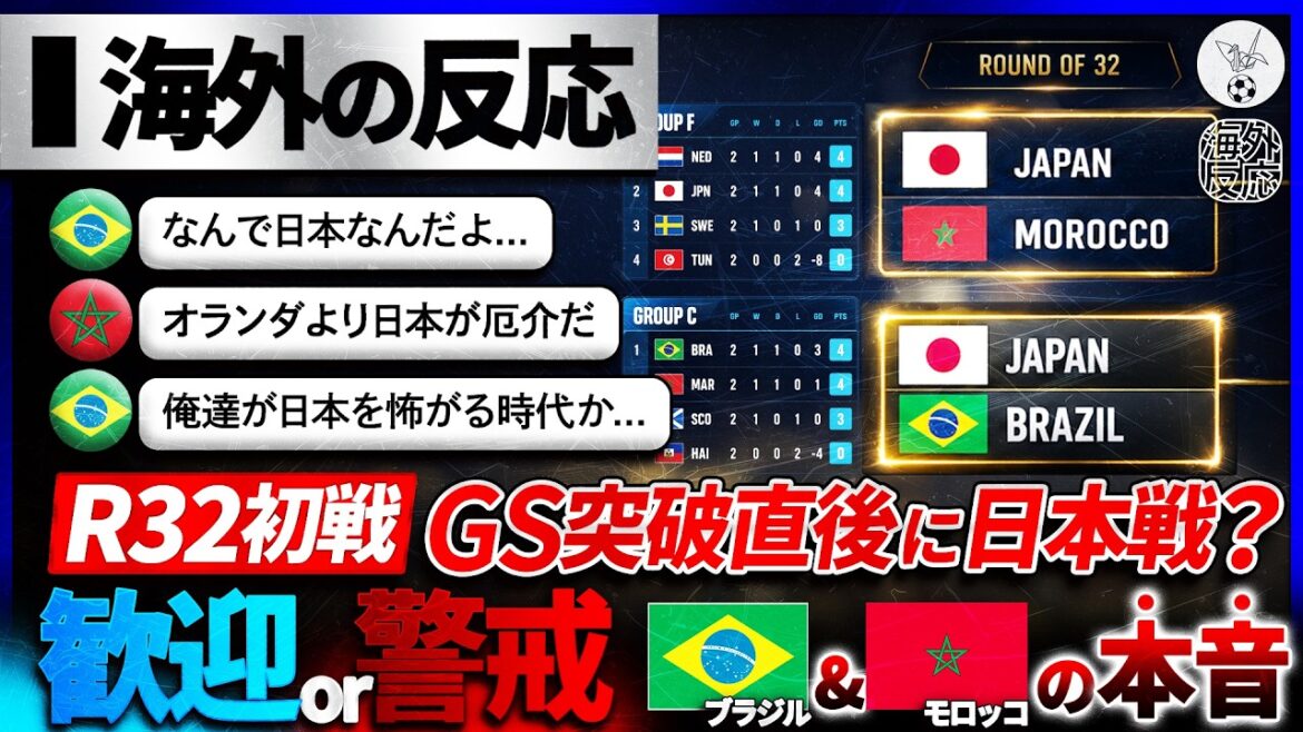 【海外の反応】日本戦は歓迎か警戒か…決勝T初戦を見据えるブラジルとモロッコの本音『厄介な相手だ』 【海外の反応】日本戦は歓迎か警戒か...決勝T初戦を見据えるブラジルとモロッコの本音『厄介な相手だ』