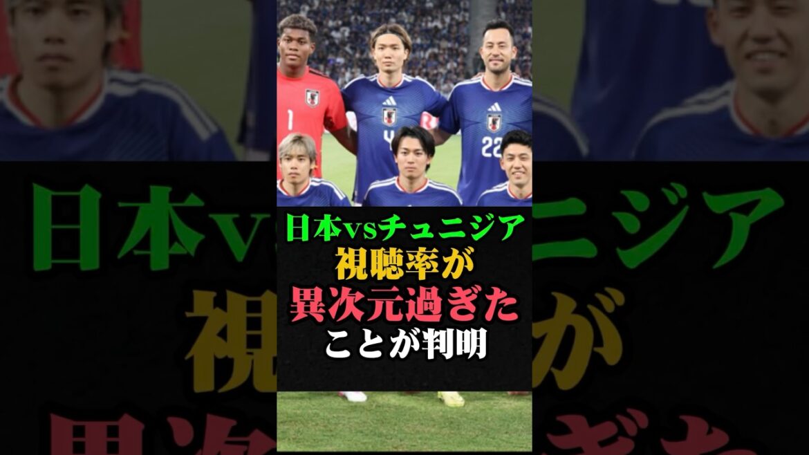 日本VSチュニジアの視聴率が異次元すぎたことが判明 #サッカー #サッカー日本代表  #ワールドカップ #森保ジャパン #W杯 #W杯2026