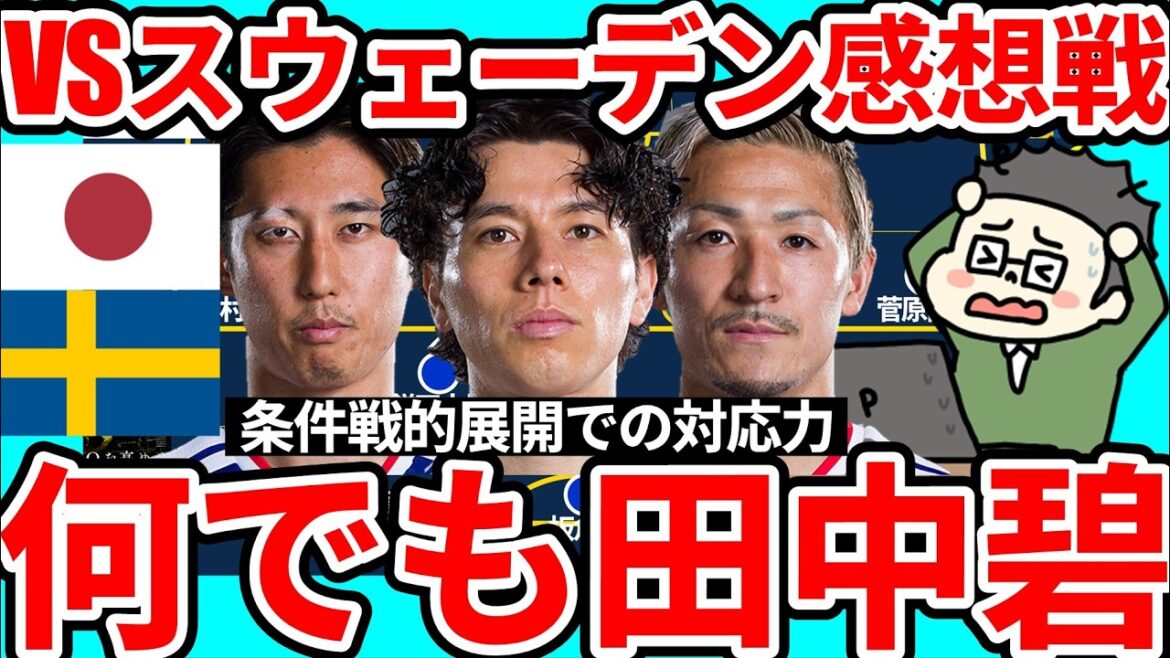 【全てこなす田中碧│条件戦が過ぎたスウェーデン代表戦】田中碧&鎌田大地の組立/配球/敵陣/奪取の何でもこなす感と省エネ感あった日本代表