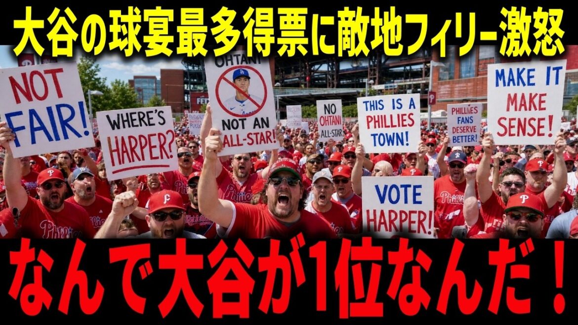 【大谷翔平】球宴最多得票に敵地フィリー激怒「なんで大谷が1位なんだ!」29発シュワーバー落選にレジェンド断言『文句があるなら投げてみろ』【海外の反応/MLB】