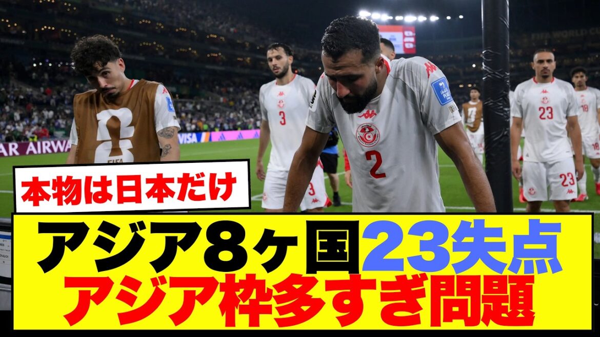 【衝撃】アジア8か国が8戦23失点のボロ負け…「結局本物は日本だけか」W杯の残酷な現実にネット民「アジア枠多すぎ」「32か国制に戻せ」がこちらです！！！！