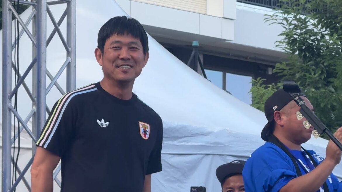 森保監督がサプライズでスウェーデン戦前の決起集会に参加