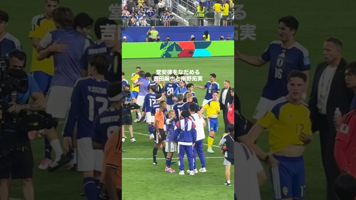 怒る堂安律をなだめる南野拓実と吉田麻也 #サッカー #サッカー日本代表 #ワールドカップ