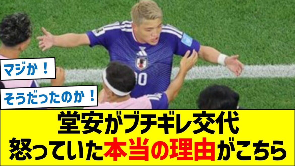 【真相】スウェーデン戦、堂安律がブチギレ交代、怒っていた本当の理由がこちら 【真相】スウェーデン戦、堂安律がブチギレ交代、怒っていた本当の理由がこちら