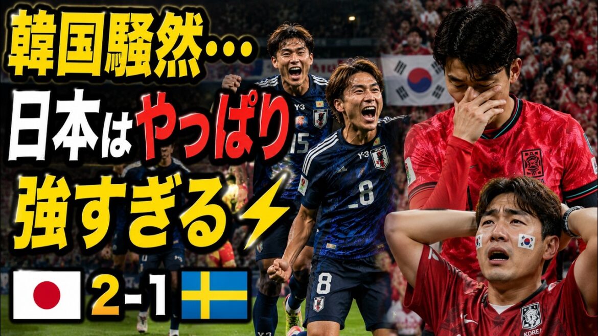 【韓国騒然】「やっぱり日本は憎たらしい…」日本代表vsスウェーデンの激闘に韓国サッカーファン騒然!試合後に飛び交った本音とは【海外の反応/北中米W杯】 【韓国騒然】「やっぱり日本は憎たらしい…」日本代表vsスウェーデンの激闘に韓国サッカーファン騒然!試合後に飛び交った本音とは【海外の反応/北中米W杯】