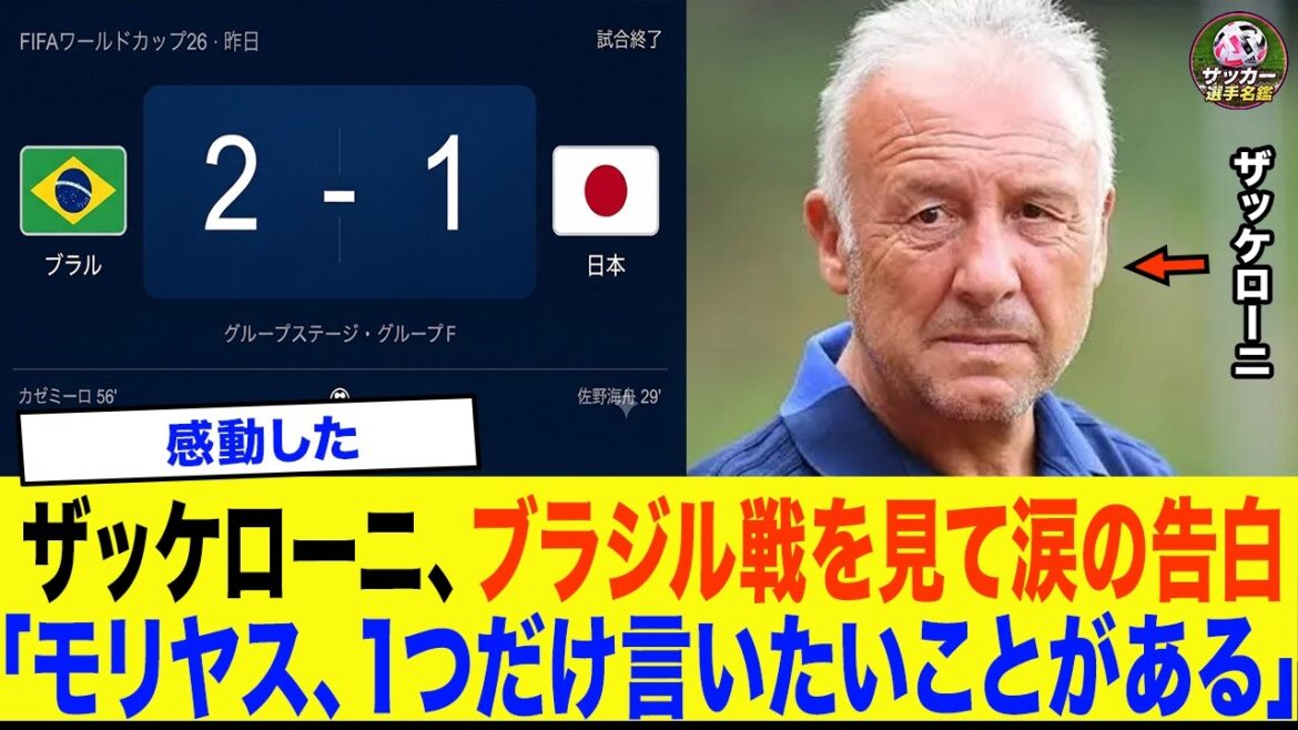 【サッカー日本代表】「森保、1つだけ言いたいことがある..」W杯ブラジル戦の敗戦を受けて元代表監督ザッケローニが森保ジャパンに衝撃発言..涙の告白に海外が騒然【ワールドカップ】 【サッカー日本代表】「森保、1つだけ言いたいことがある..」W杯ブラジル戦の敗戦を受けて元代表監督ザッケローニが森保ジャパンに衝撃発言..涙の告白に海外が騒然【ワールドカップ】