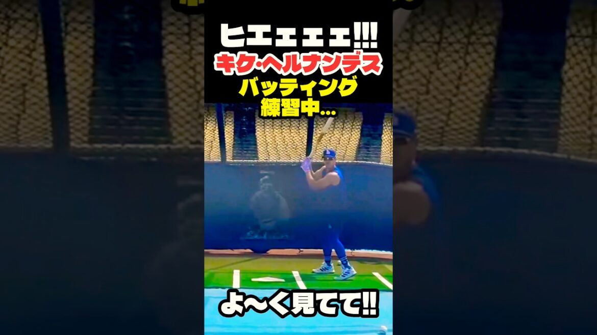 ひええぇぇぇ‼︎‼︎ キケのバッティング練習🫣 #大谷翔平 #mlb #shorts #dodgers #ドジャース #野球 #ohtani #baseball #キケ