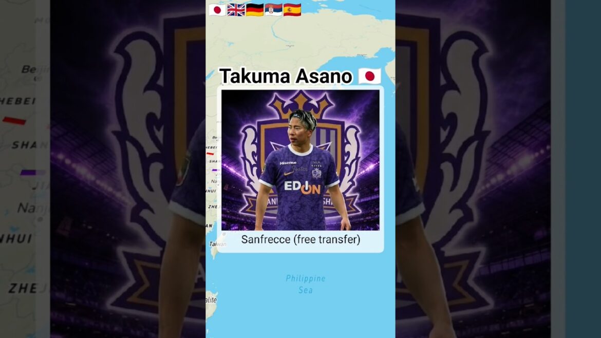 🇯🇵 Takuma Asano's career transfers || #transfer #subscribe #shortvideo #shorts