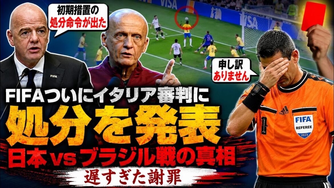FIFAがマリアーニ主審を正式処分へ…イタリア人審判が払った代償、遅すぎた謝罪に世界中が日本へ同情