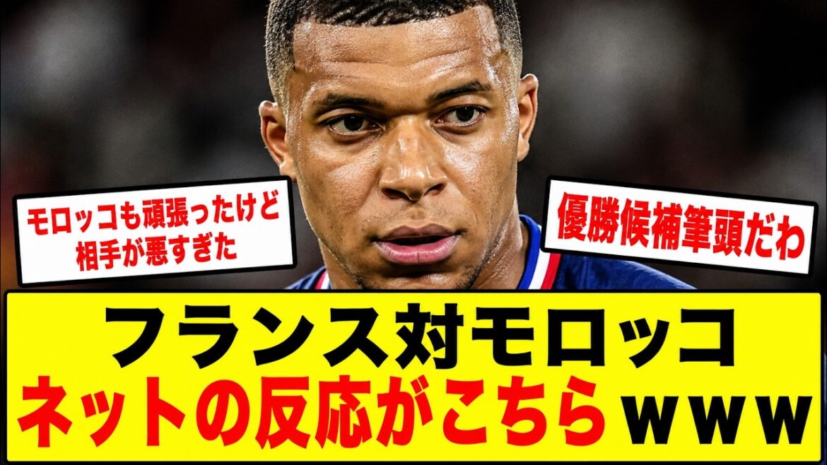 【W杯】フランス対モロッコ　ネットの反応がこちらｗｗｗ