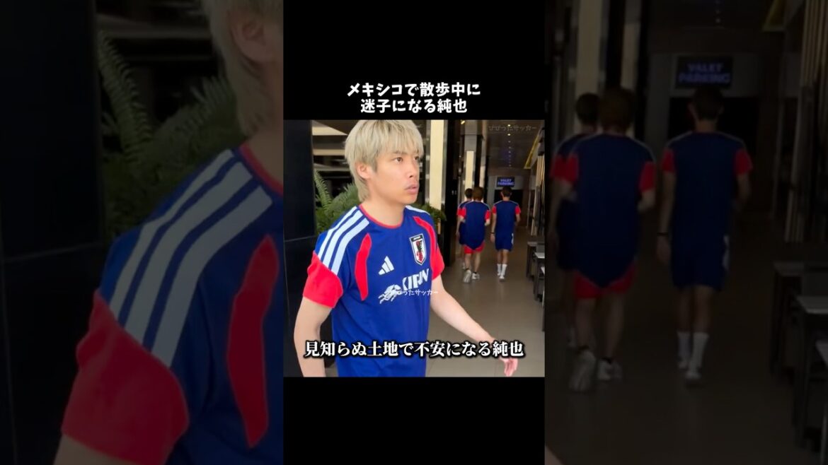 メキシコで散歩中に迷子になる純也w #伊東純也 #中村敬斗 #久保建英 #shorts