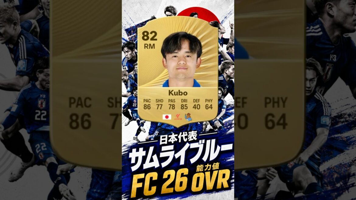 サムライブルーが来たー!🇯🇵 FC26日本代表全選手のFC26OVRを一気見!⚽️🔥 サムライブルーが来たー!🇯🇵 FC26日本代表全選手のFC26OVRを一気見!⚽️🔥