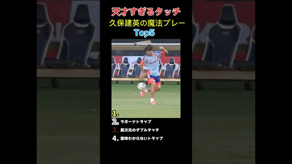【スーパープレー】久保建英の魔法プレー　#久保建英 #サッカー日本代表 #サッカー #ゴラッソ #スーパープレイ #football