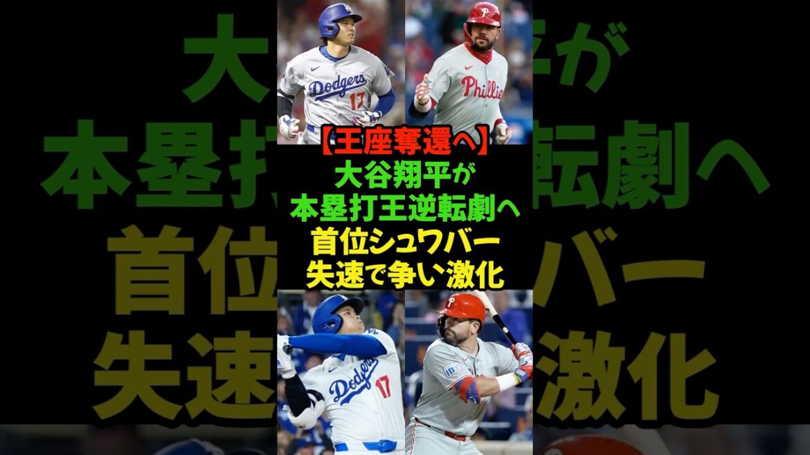 大谷翔平が本領発揮💕シュワバーの後ろにピッタリと!シュワバーも青ざめる💦#大谷翔平 #ドジャース #カブス #メジャーリーグ #MLB #本塁打王争い #26号# #シュワバー