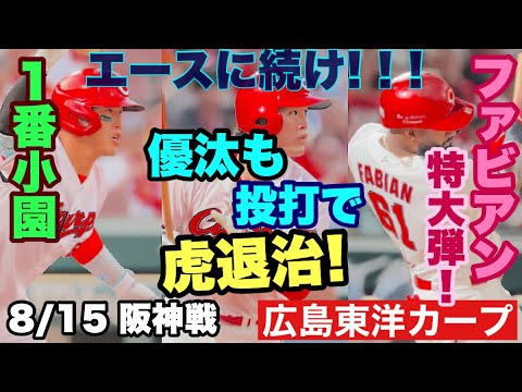 【広島東洋カープ】8/15 阪神戦 森下に続き、斉藤優汰も投打で活躍! チームの雰囲気も良くなり、見事に首位にカード勝ち越し! 【斉藤優汰】【サンドロ・ファビアン】【髙太一】【新井貴浩】【カープ】