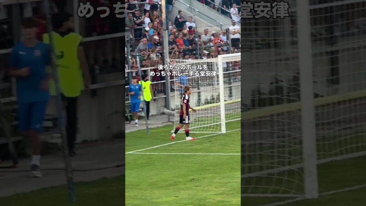 テストマッチで惜しいシュートを放つ堂安律　#サッカー #サッカー日本代表 #堂安律